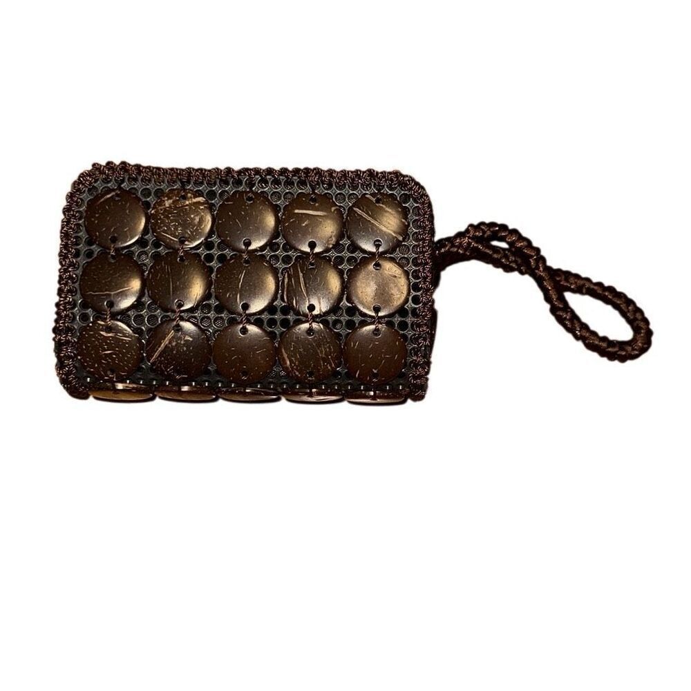 Authentic coconut zippered wallet wristlet from Jamaica - Picture 3 of 3
